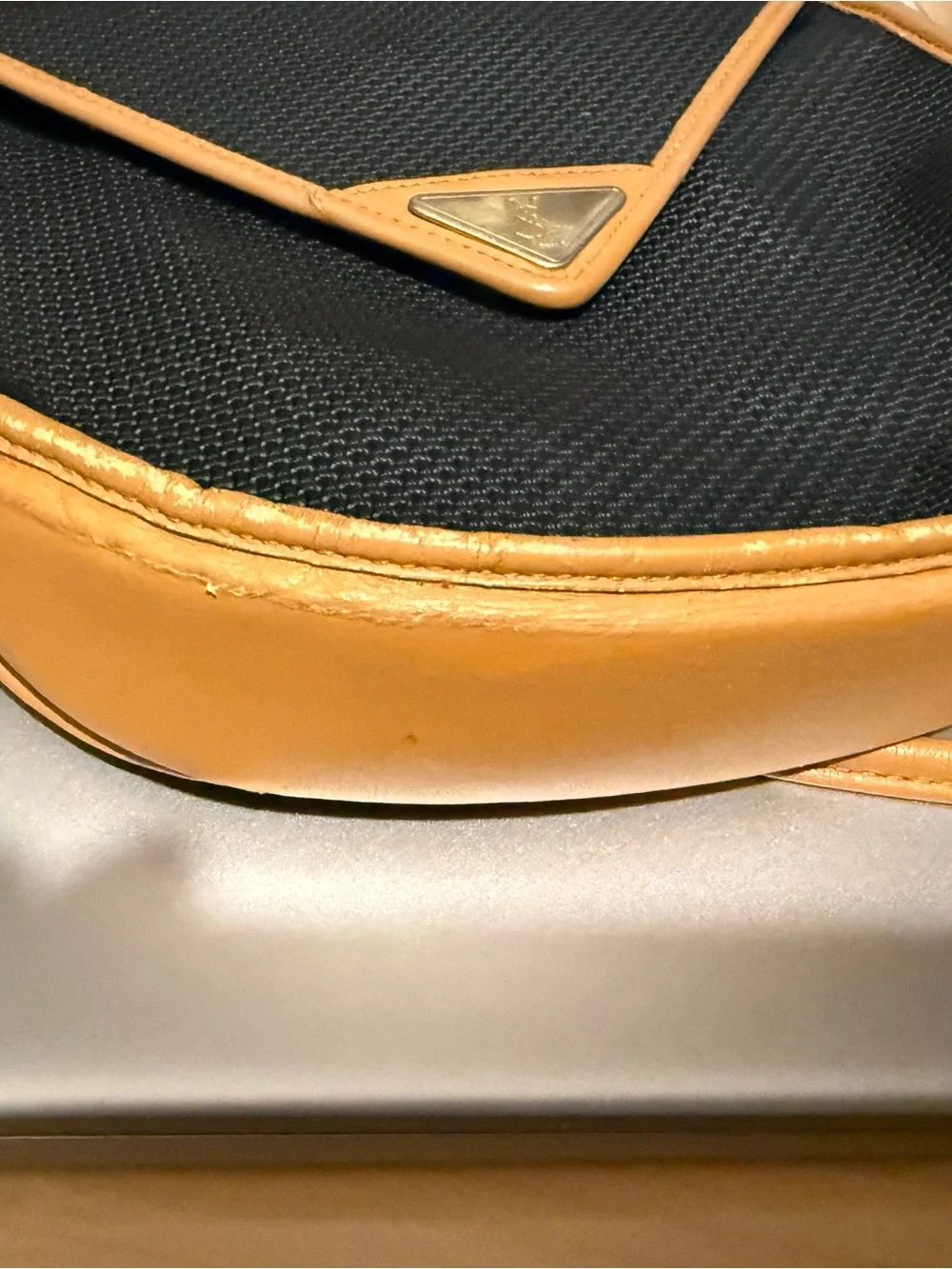 Yves Saint Laurent Black and Tan Crossbody Bag